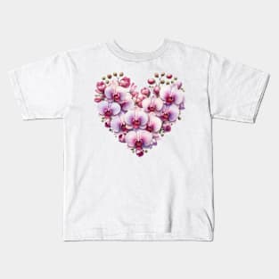 Heart Shaped Flowers Kids T-Shirt